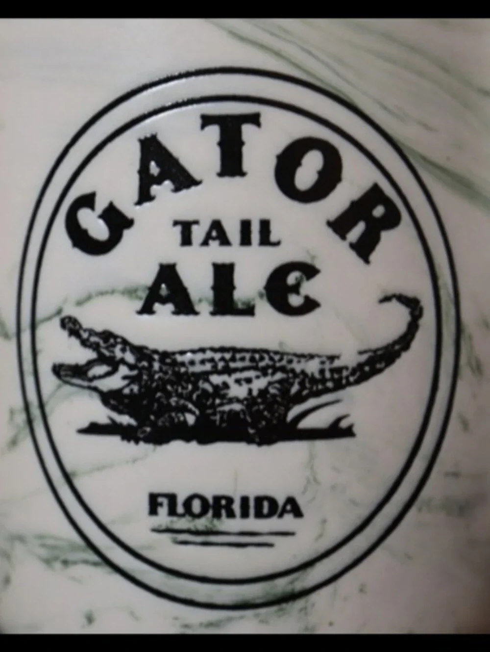 Gator Tail Ale Ceramic Swirled Marble Colored Green Coffee Tea Mug